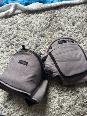 mia mily Dual-Pocket Taupe hipster carrier plus